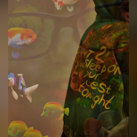 Customized one size, oversized hoodie “Daydreaming in the middle of the ocean” - Picture 2 of 7